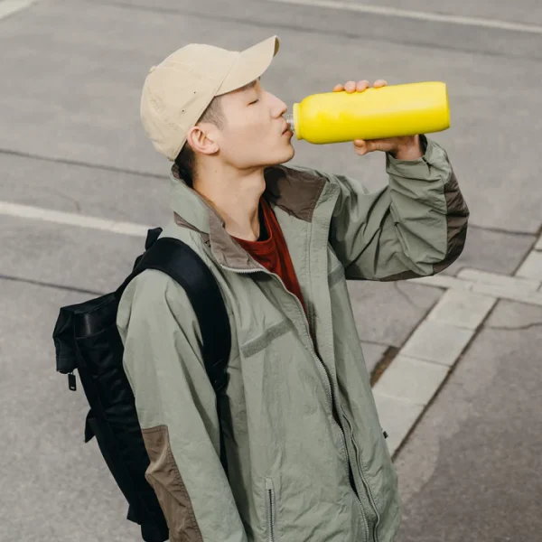 Neon Yellow Stainless Steel Thermo Water Bottle1L - Image 6
