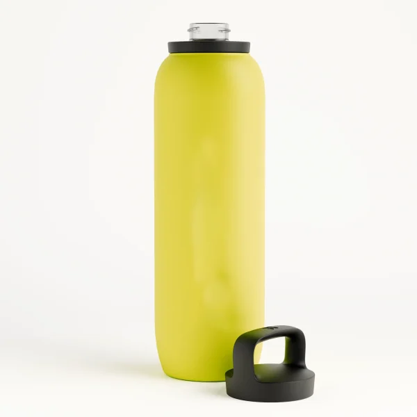 Neon Yellow Stainless Steel Thermo Water Bottle1L - Image 4